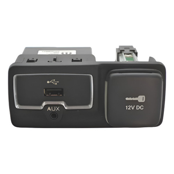 Moldura Com Entrada Usb Auxiliar Tomada 12v Renegade Origina Preto