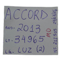 Luz Cortesia Central Interna Teto Accord 2013 Original