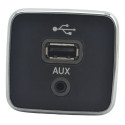 Entrada Conector Usb Auxiliar Argo 2019 Cronos Origina Preto