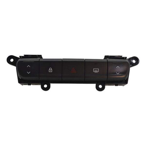 Régua Botão Pisca Alerta Trava Vidro Elétrico Kwid Original Preto