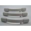 Kit 3 Puxador Alça Teto Pqp Citroen C3 2009 2010 Original Cinza