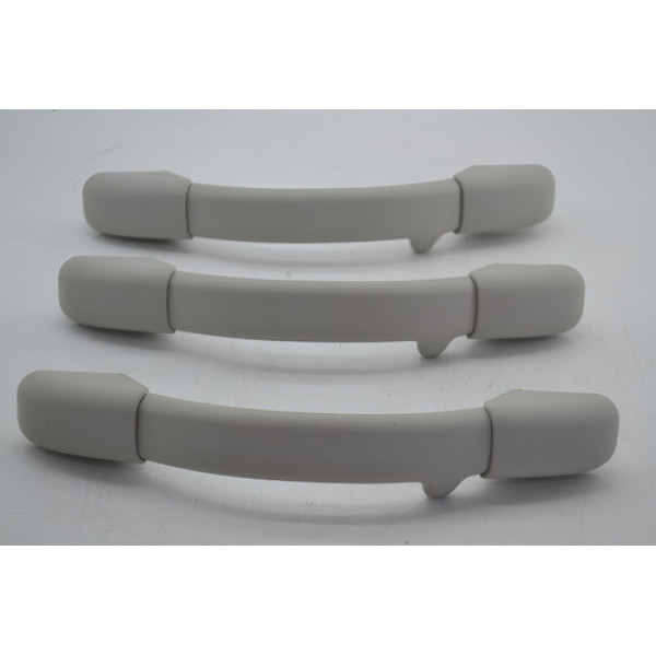 Kit 3 Puxador Alça Teto Pqp Citroen C3 2009 2010 Original Cinza