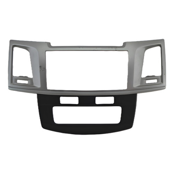 Moldura Central Comando Digital Toyota Hilux 2013 Original Preto/cinza