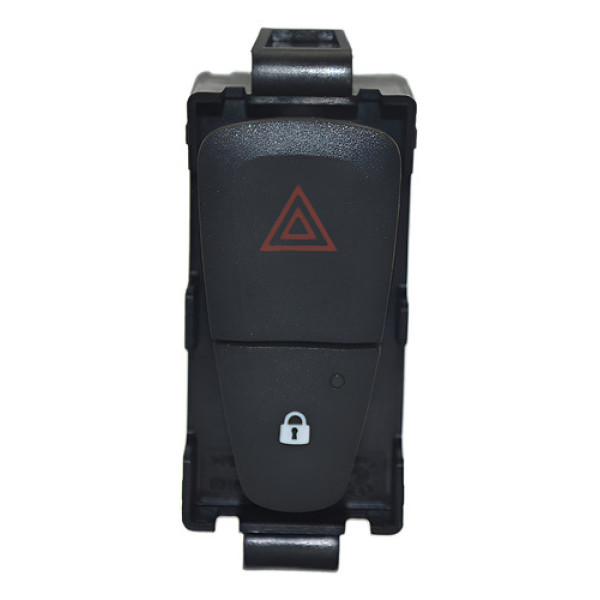 Botão Pisca Alerta Trava Painel Logan 2019 Sandero Original - Preto