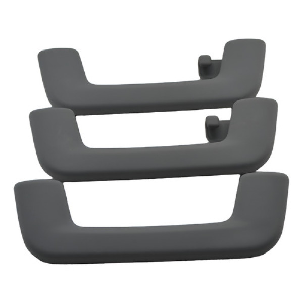 Kit Com 3 Puxador Alça Teto Pqp Chery Tiggo 8 2023 Original Cinza-escuro