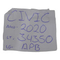 Encosto Apoio Braço Porta Copo Console Civic 2020 Original Preto