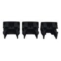 Kit 3 Botão Falso Cego Painel Hrv Hr-v 2018 Original Preto