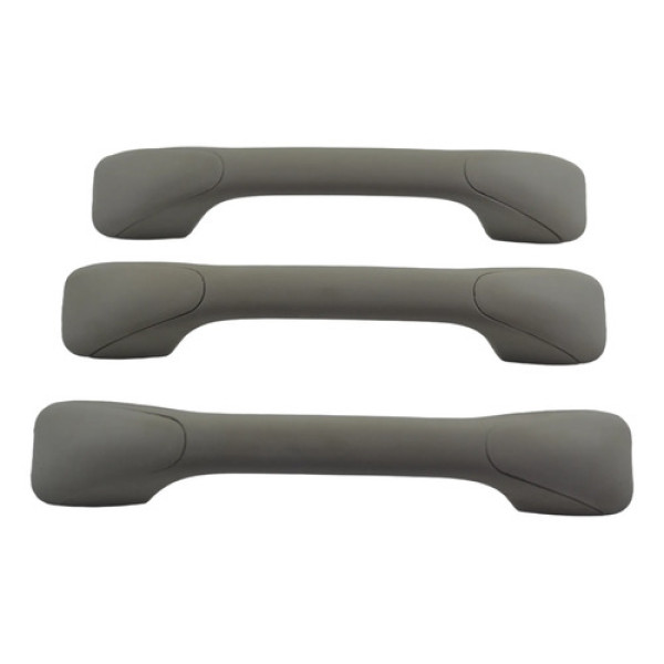 Kit 3 Puxador Alça Teto Pqp Sandero 2013 Logan Origina Cinza