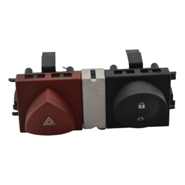 Botão Pisca Alerta Trava Destrava Megane 2011 Original Preto