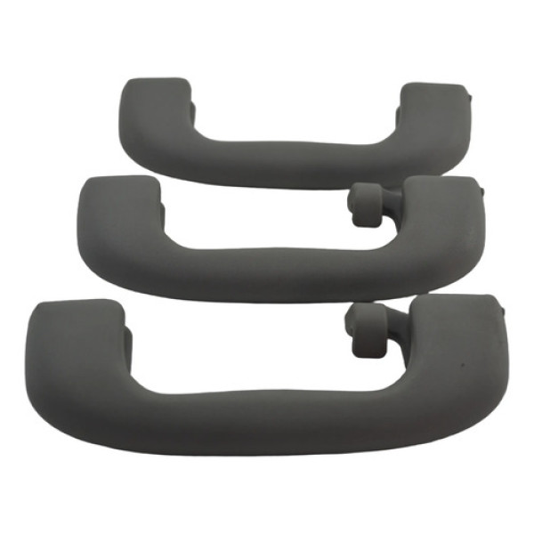 Kit 3 Puxador Alça Pqp Teto Agile 2013 Montana Original Preto