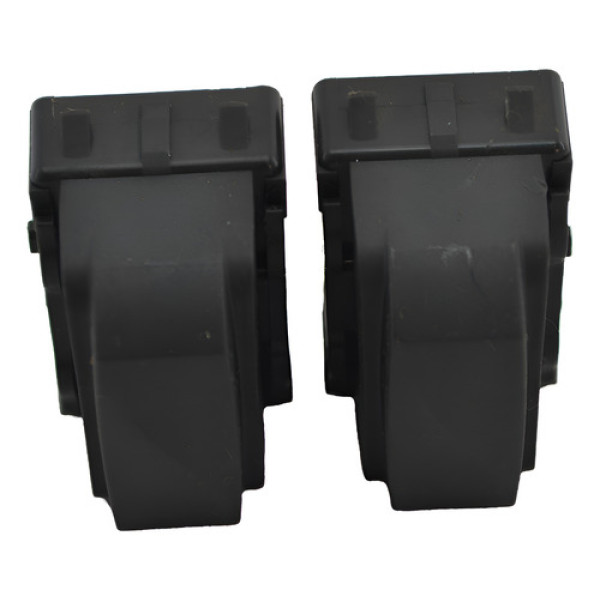 Par Botão Cego Falso Painel Renault Logan 2017 Original - Preto