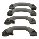 Kit 4 Puxador Alça Teto Pqp Volkswagen Polo 2005 Original Cinza