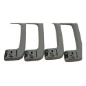 Kit 4 Puxador Alça Teto Pqp Mitsubishi Lancer 2013 Original Cinza-escuro