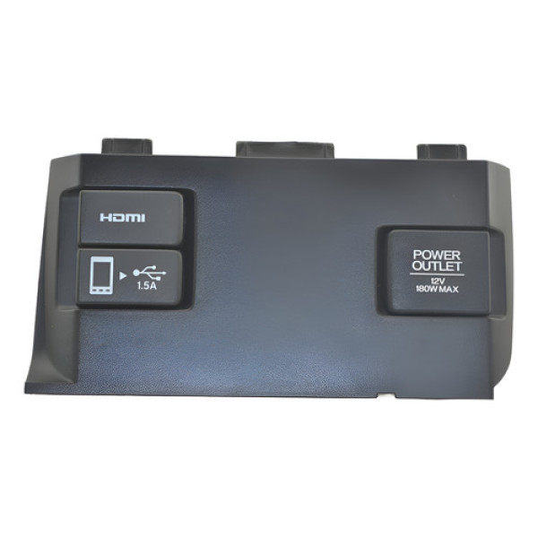 Moldura Com Tomada 12v Usb Hdmi Honda Civic 2018 Original Preto