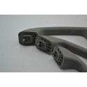 Kit 3 Puxador Alça Teto Pqp Renault Logan 2010 Sandero Orig Cinza-escuro