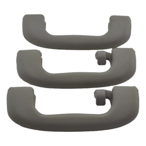 Kit 3 Puxador Alça Teto Pqp Chevrolet Corsa 2010 Original Cinza