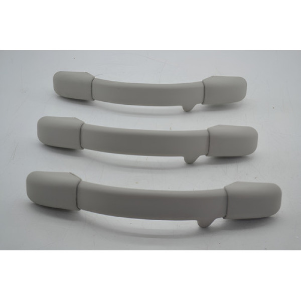 Kit 3 Puxador Alça Teto Pqp Citroen C3 2012 2013 Original Cinza