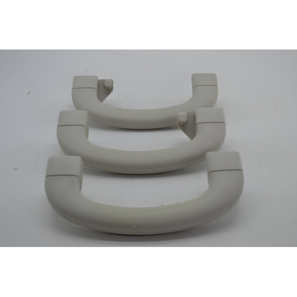 Kit 3 Puxador Alça Teto Pqp Fiat Stilo 2008 Original Cinza