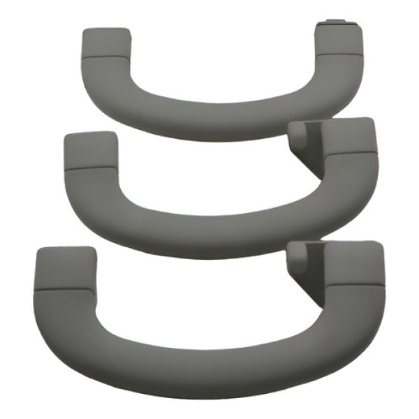 Kit Com 3 Puxador Alça Teto Pqp Fiat Argo 2020 Original Cinza