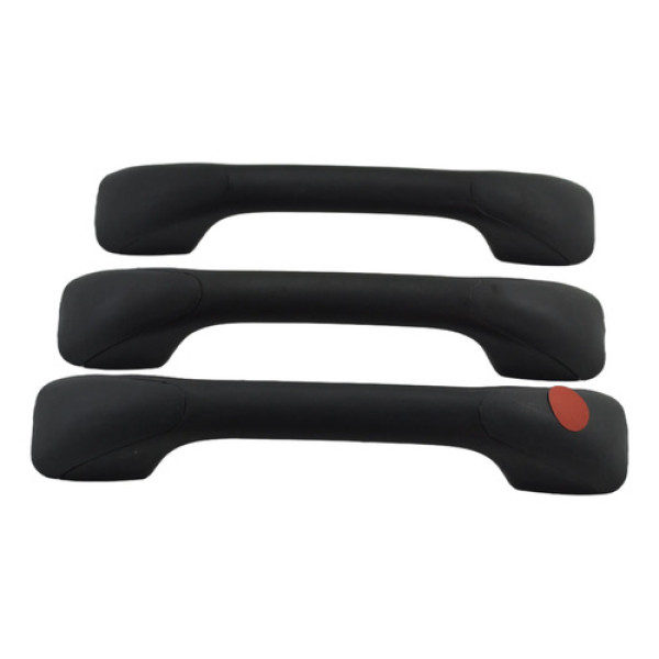 Kit 3 Puxador Alça Teto Pqp Sandero 2018 2019 Original Preto