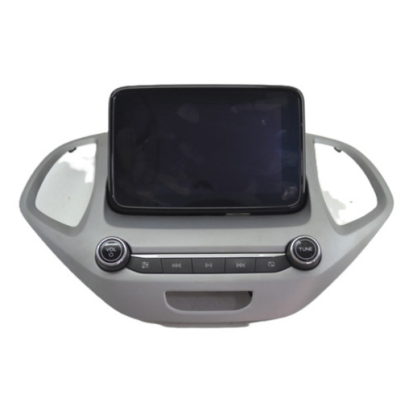 Tela Central Multimidia C/moldura Ka 2019 Original Preto/cinza