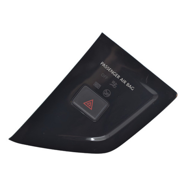 Moldura Botão Pisca Alerta Painel Polo 2021 Virtus Original - Preto