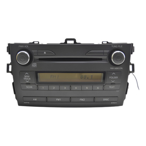 Radio Som Painel Toyota Corolla 2008 Original 8612002850