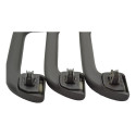 Kit Com 3 Puxador Alça Pqp Teto Honda Civic 2007 Original Cinza-escuro