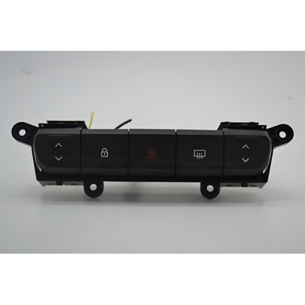 Botão Pisca Alerta Trava Desembaçador Renault Kwid Original  - Preto