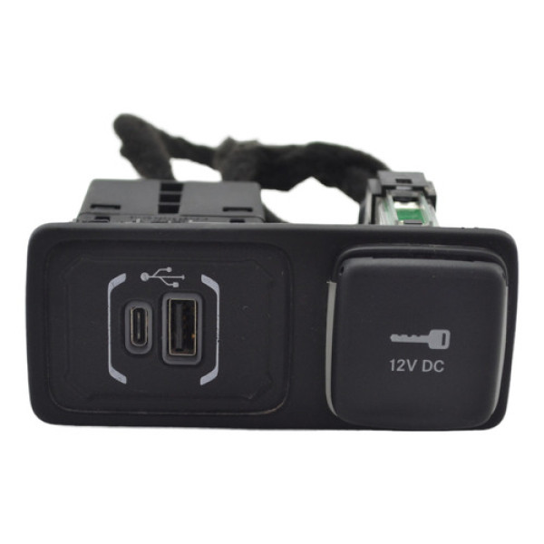 Entrada Conector Tomada Usb Auxiliar 12v Renegade 2022 Origi Preto