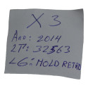 Moldura Retrovisor Interno Bmw X3 Xdrive 2014 Original