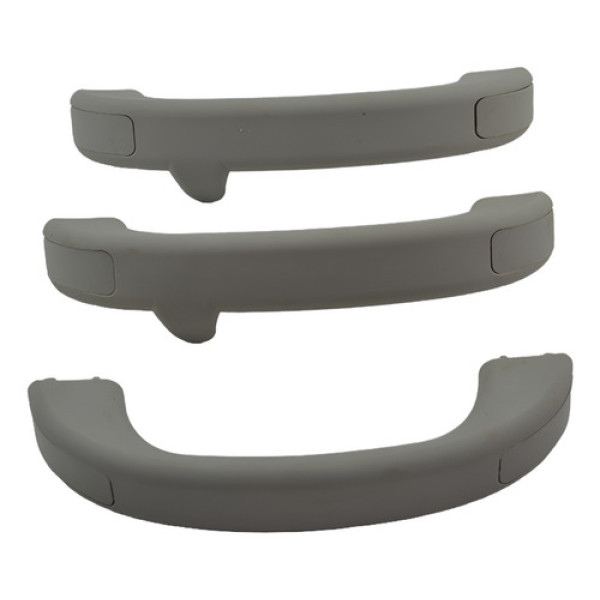 Kit 3 Puxador Alça Teto Pqp Ford Ka 2015 Original Cinza