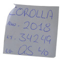 Quebra Sol Lado Direito Passageiro Corolla 2018 Original