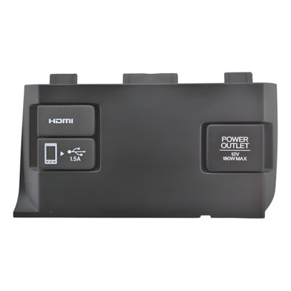 Moldura Com Tomada 12v Usb Hdmi Honda Civic 2018 Original Preto