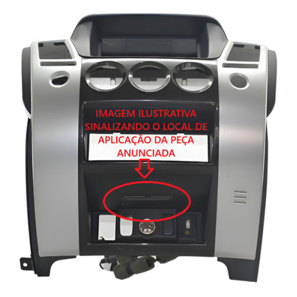 Moldura Iluminação Painel Central Pajero Hpe 2016 Original Preto
