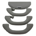 Kit 3 Alça Teto Pqp C/porta Oculos Vw Polo 2009 Original Cinza
