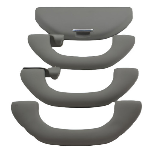 Kit 3 Alça Teto Pqp C/porta Oculos Vw Polo 2009 Original - Cinza