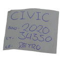 Espelho Retrovisor Interno Civic 2020 Original
