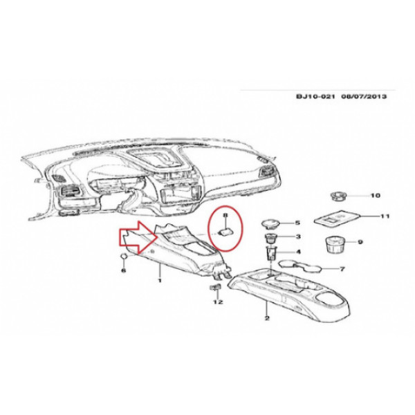 Botão Cego Tampa Parafuso Console Chevrolet Cobalt Original