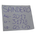 Quebra Sol Lado Direito Passageiro Sandero 2017 Original
