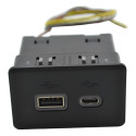 Entrada Conector Usb E Tipo C Gm S10 2017 A 2022 Original - Preto