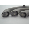 Kit 3 Puxador Alça Teto Pqp Toyota Etios 2014 Original Cinza-escuro