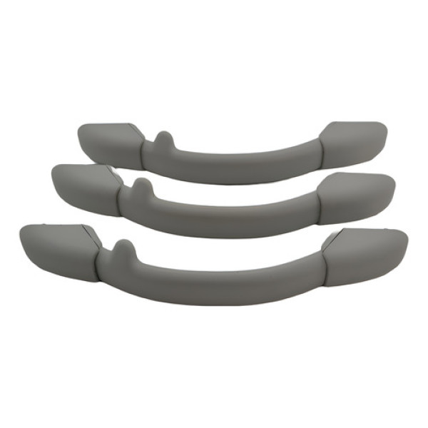 Kit 3 Puxador Alça Teto Pqp Citroen C3 2011 Original Cinza