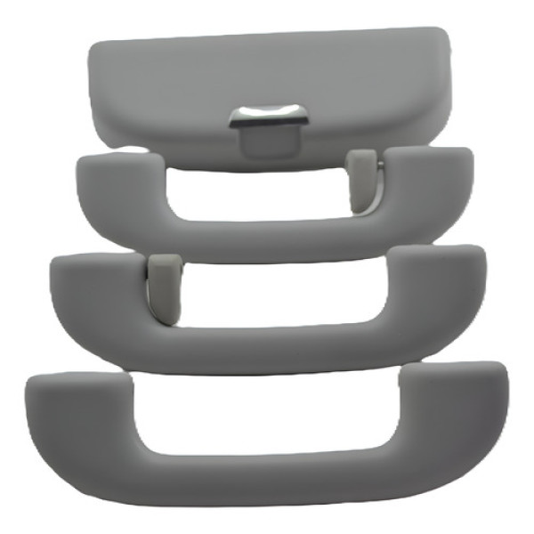 Kit 3 Alça Teto Pqp C/porta Oculos Jeep Renegade 2018 Origin Cinza