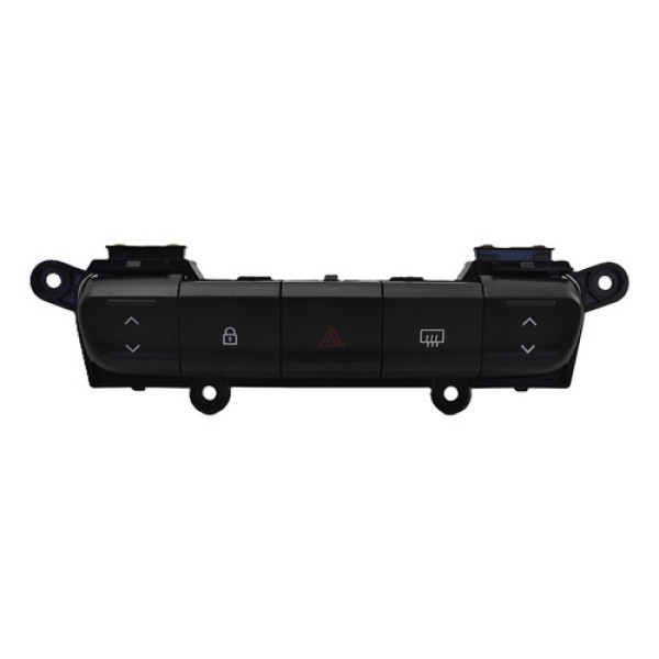 Botão Pisca Alerta Trava Desembaçador Kwid 18 A 25 Original - Preto