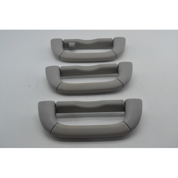Kit 3 Puxador Alça Teto Pqp Hyundai Genesis 2013 Original Cinza