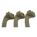 Kit Com 3 Puxador Alça Teto Pqp Citroen C4 Pallas 2010 Origi Creme