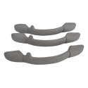 Kit 3 Puxadora Alça Teto Pqp Com Cabide Citroen C3 2010 2011 Cinza