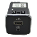 Entrada Conector Usb Aux Jeep Compass 2017 A 2021 Original - Preto
