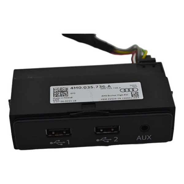 Entrada Conector Usb Duplo Auxiliar Audi Q7 2016 Original